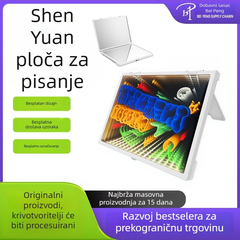 Magnetska ploča za pisanje s 3D efektom dubine, dvostrani stolni ukras
