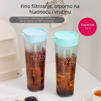 Kantica vode s filtrom i poklopcem, prehrambene kvalitete, veliki kapacitet za hladno maceriranje čaja, otporna na visoke temperature.