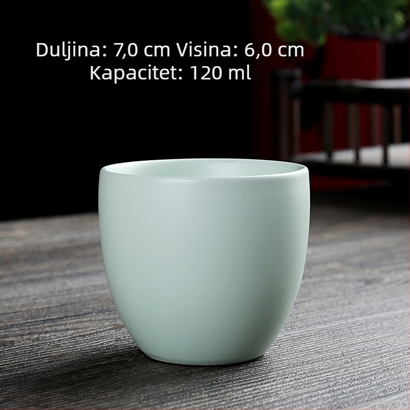 Jednopoharna keramička šalica za čaj s premazom peći, retro osobna šalica za čaj, mala čašica za vino za kućnu uporabu