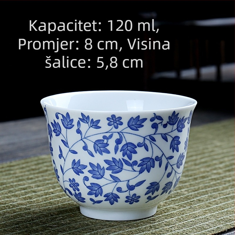 Jednopoharna keramička šalica za čaj s premazom peći, retro osobna šalica za čaj, mala čašica za vino za kućnu uporabu
