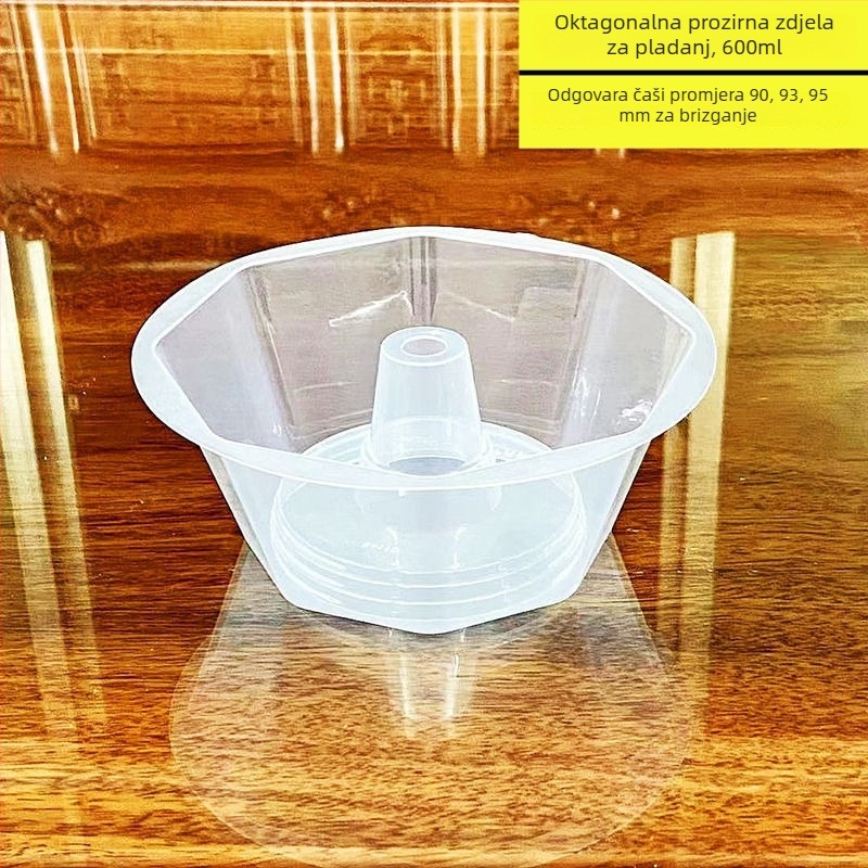 Jednokratna čaša za čaj s mlijekom i vrući lonac, zdjela promjera 90 mm za voće, ledeni žele i međuobroci