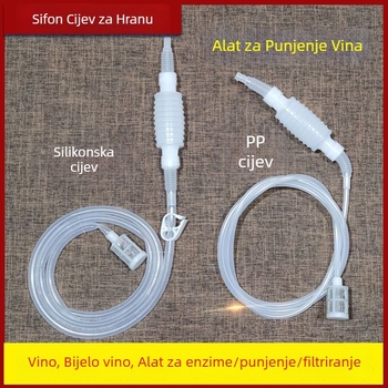 Poluautomatski vinski sifon s filtrom za kućno vinarenje