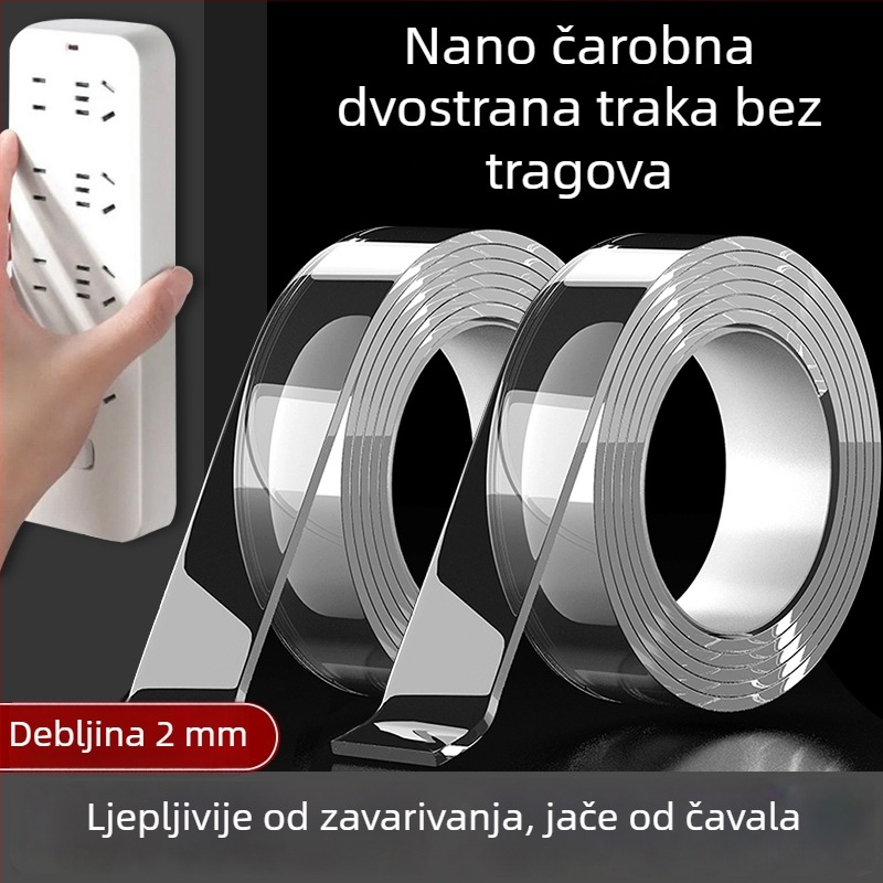 Nano akrilna dvostruka traka, jaka adhezija, prozirna, otporna na pranje, bez ostataka, VHB