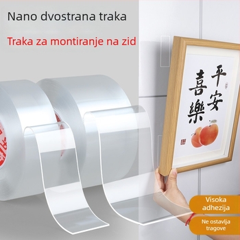 Prozirna akrilna nano dvostruka ljepljiva traka, vodootporna, visoka ljepjivost