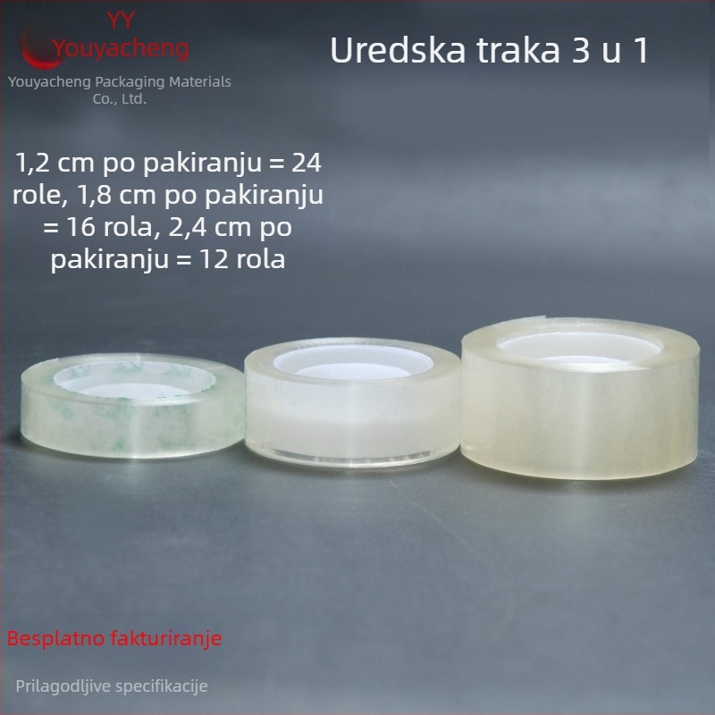 Prozirna mini ljepljiva traka za učenike, duljine 30 m
