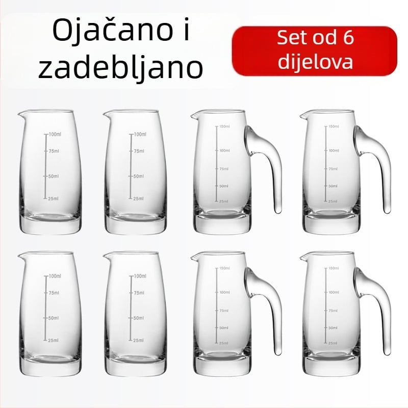 Stakleni set za alkohol s 100 ml graduiranom decanterom, za kućnu i poslovnu upotrebu