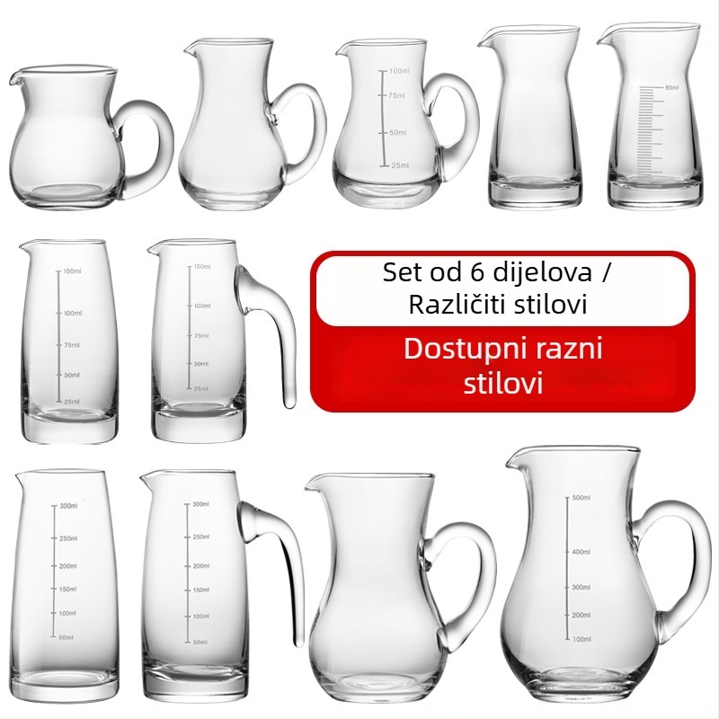 Stakleni set za alkohol s 100 ml graduiranom decanterom, za kućnu i poslovnu upotrebu