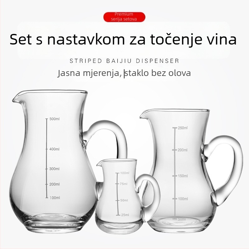 Stakleni set za alkohol s 100 ml graduiranom decanterom, za kućnu i poslovnu upotrebu