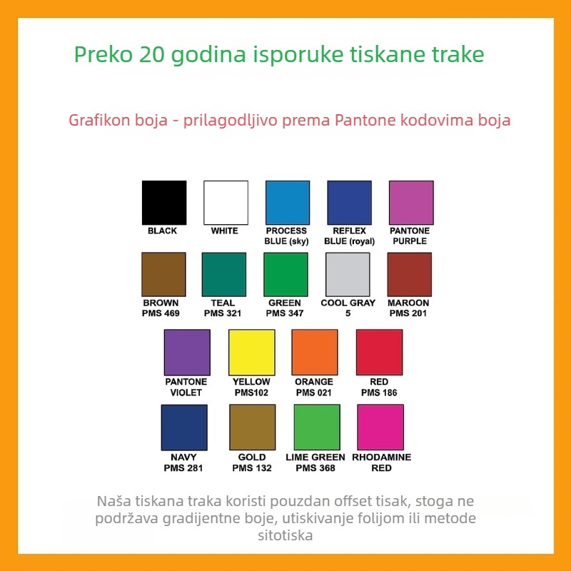 Prilagođena ambalažna traka sa simbolima sreće, višebojni tisak na prozirnom ljepilu