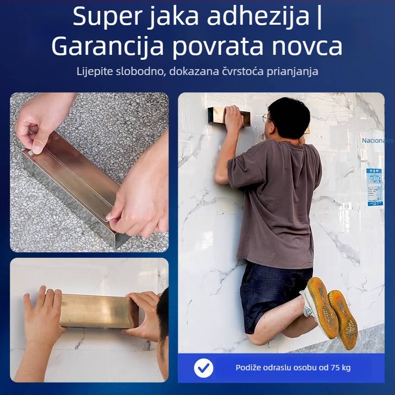 Nano akrilna dvostruka traka, prozirna, vodootporna, bez ostataka, otporna na visoke temperature, višekratno pranje