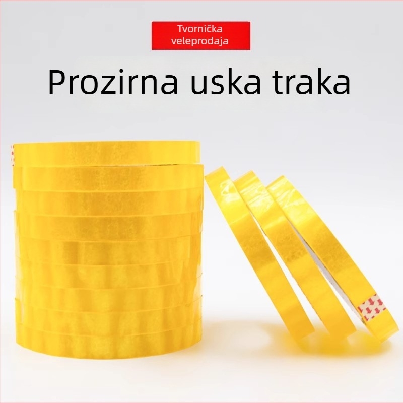 Prozirna uredska traka s floralnim uzorkom, širina 1,2/2/3 cm, traka za pakiranje s logotipom