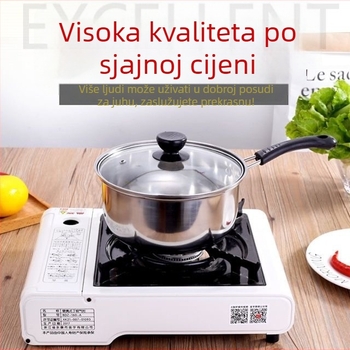 Korejski stil nehrđajućeg čelika posuda za juhu s rešetkom za paru i posudom za mlijeko, s jednom i dvjema ručkama, višenamjenski lonac