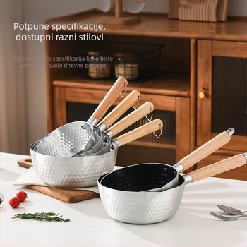 Aluminijska Yukihira posuda japanskog stila, neprijanjajući, za kuhanje rezanaca, ljutih juha, rižinih rezanaca, instant rezanaca i dječje hrane