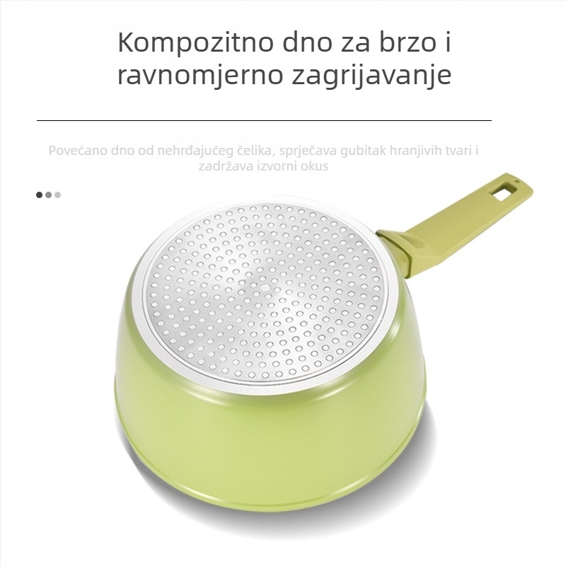 Pažljivo odabran skup aluminijskih non-stick tava za kućnu upotrebu: sladak set za mame, dječji lonac za mlijeko i lonac za rezance
