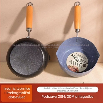 Japanski stil Yukihira lonac, lonac za mlijeko s neprijanjajućim premazom za kućnu upotrebu, višenamjenski lonac za juhe, kompatibilan s indukcijskim pločama i plinskim štednjakom, nehrđajući čelik