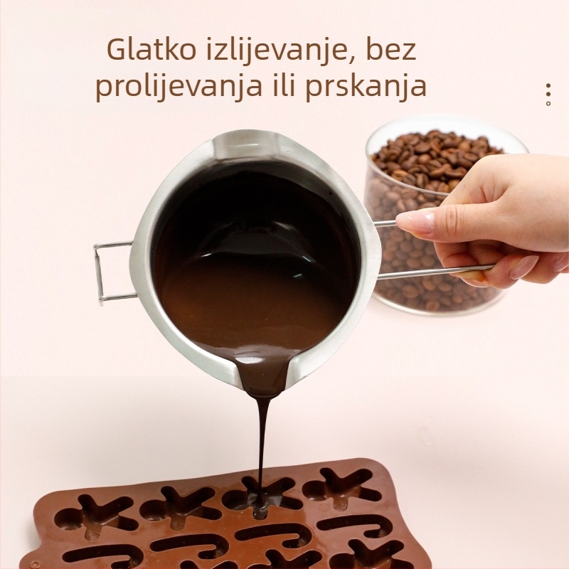 Lonac za mlijeko od nehrđajućeg čelika 304 za otapanje maslaca, sira i čokolade – kuhinjski grijani lonac