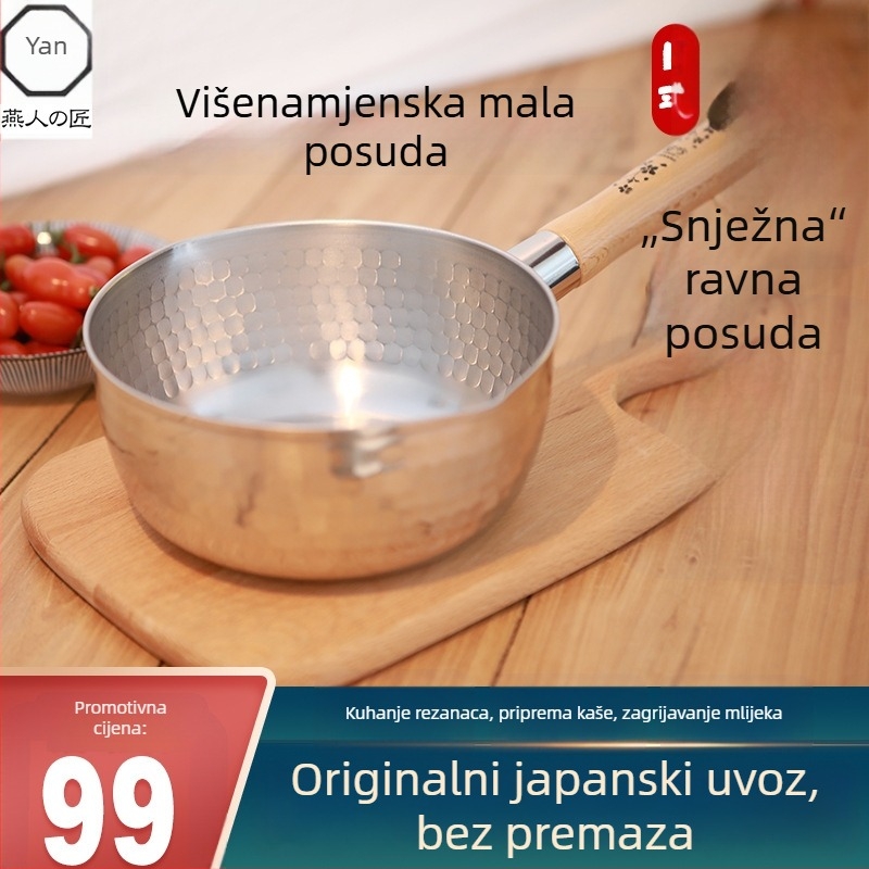 18 cm lonac od nehrđajućeg čelika – universal za mlijeko, instant rezance i dječju hranu – višenamjenski lonac za lagana jela