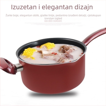 Ugodan Malatang Neprijanjajući lonac s dugim držačem za indukcijske ploče, posuda za juhu iz aluminijske legure