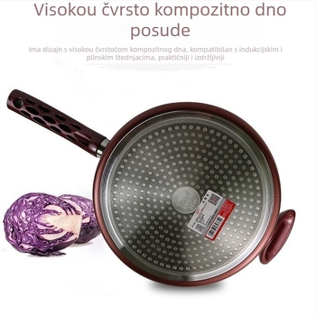 Ugodan Malatang Neprijanjajući lonac s dugim držačem za indukcijske ploče, posuda za juhu iz aluminijske legure