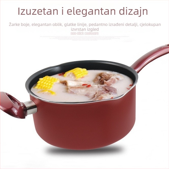 Ugodan Malatang Neprijanjajući lonac s dugim držačem za indukcijske ploče, posuda za juhu iz aluminijske legure