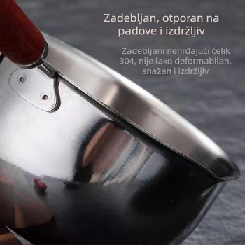 Mini posuda od nehrđajućeg čelika za izlijevanje ulja, neprianjajuća, kompatibilna s indukcijskim pločama