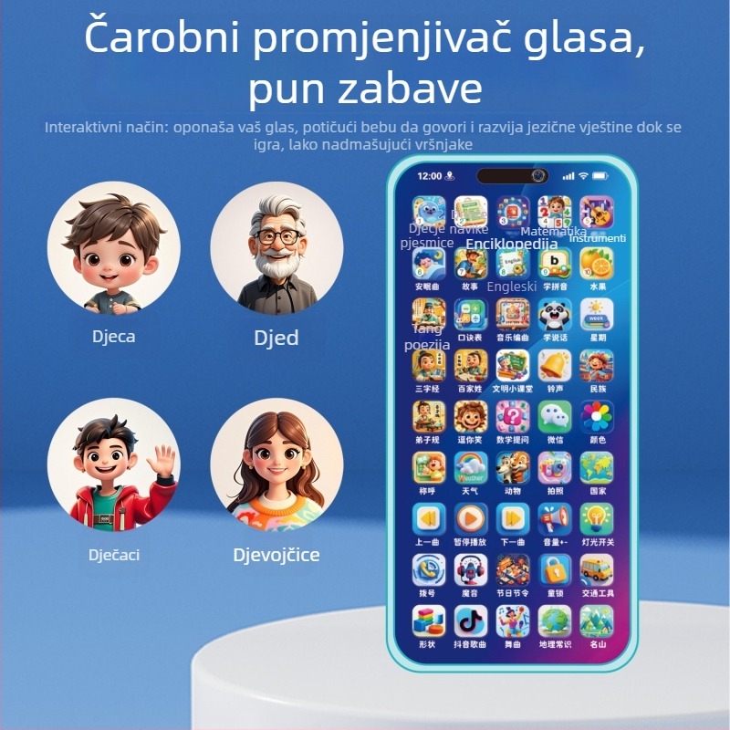 Dječji mobilni telefon – višefunkcionalna edukativna igračka sa glazbom i pričama