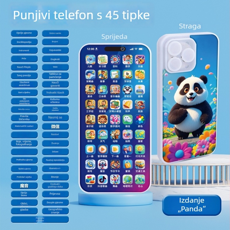 Dječji mobilni telefon – višefunkcionalna edukativna igračka sa glazbom i pričama