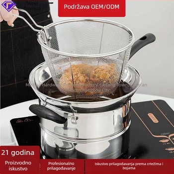 Inox posuda za mlijeko višefunkcionalna kućna upotreba — para, kuhanje i prženje, kompatibilna s indukcijskim pločom, univerzalna posuda za rezance i pripremu dječje hrane