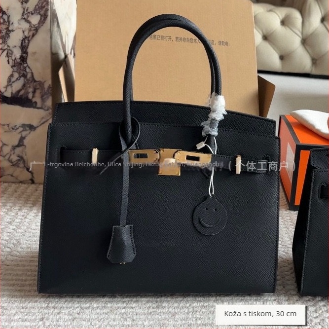 Nova ženska kožna torbica Kelly s otiskom dlana platinske boje, velika kapaciteta, za rame ili crossbody
