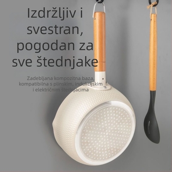 Lonac s Maifan kamenom, non-stick, za mlijeko i instant rezance, univerzalan za dječju hranu, pogodan za indukciju i plinsku ploču, debeo i izdržljiv