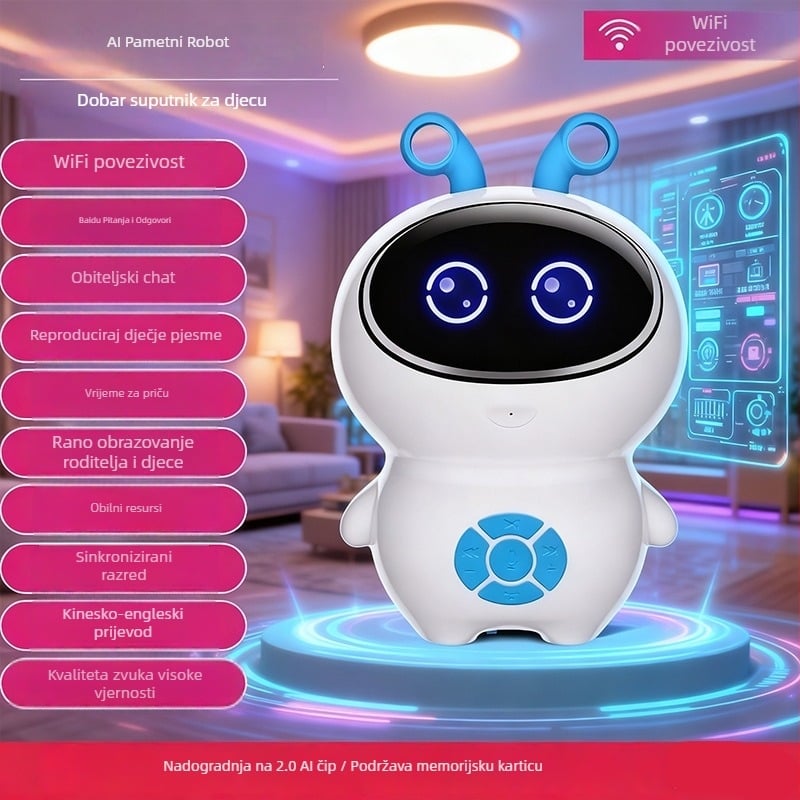 Dječji AI robot za rano obrazovanje: inteligentan robot za pričanje priča, interaktivni chat i glasovna interakcija