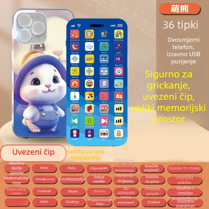 Višestruka edukativna igračka za rani razvoj, simulirani dječji telefon