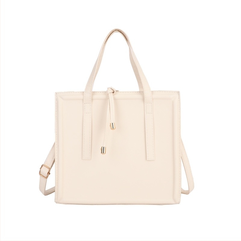 Ženska torba preko ramena velikog kapaciteta, kvadratni oblik, PU koža, gradski minimalistički stil, stilska i elegantna za svakodnevnu upotrebu