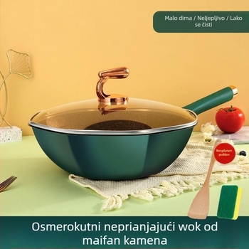 Kang Shida Maifan kamen osmerokutni nepali wok za indukciju i plin, kućna upotreba