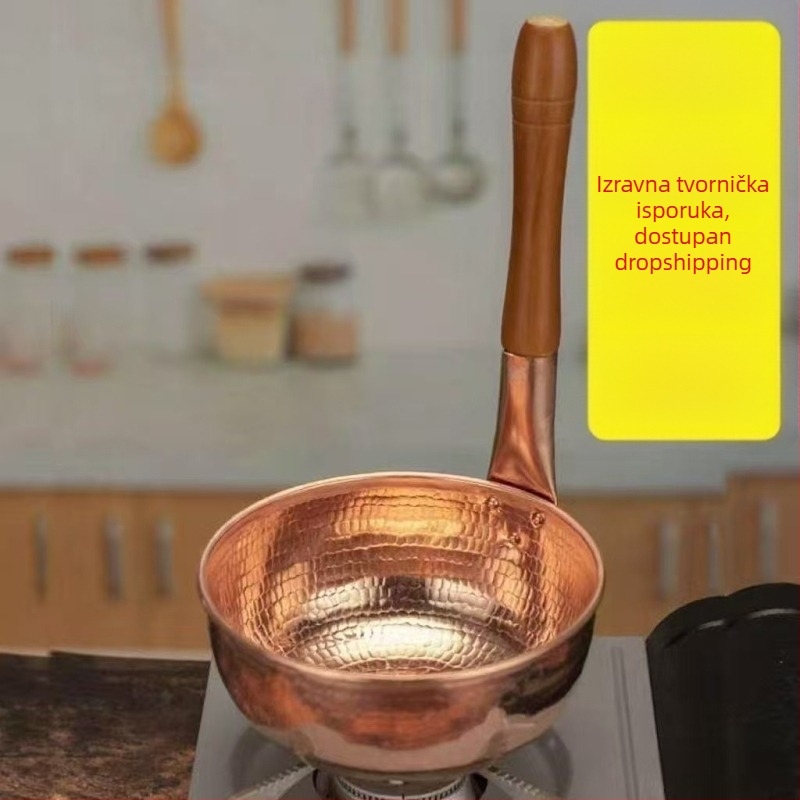 20 cm bakreni lonac za rižine rezance i goveći hot pot, na paru, bez poklopca, plin, kapacitet 1,1–2 l