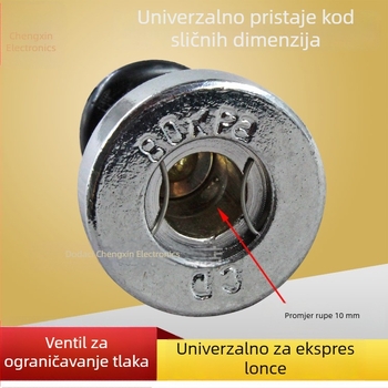 Univerzalni sigurnosni ventil za tlak kuhalo, glava oslobađanja tlaka 80 kPa