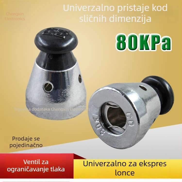 Univerzalni sigurnosni ventil za tlak kuhalo, glava oslobađanja tlaka 80 kPa