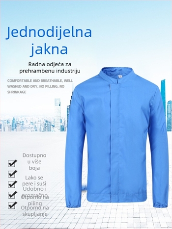 Set radne odjeće s dugim rukavima, četiri sezone, prozračan, višebojan, bez prašine, za prehrambenu industriju i proizvodnju