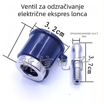Električna posuda za kuhanje pod tlakom: ventil oslobađanja tlaka, ispušni ventil, sigurnosni i ograničavajući ventili, ventil za paru i redukcijski ventil, s čeličnom ispušnom cijevi
