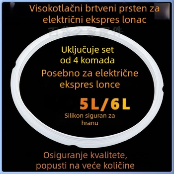 Set brtvila za električno kuhalo s tlakom 5 L – 22 cm silikonasti brtvilo i 22 cm gumeno brtvilo