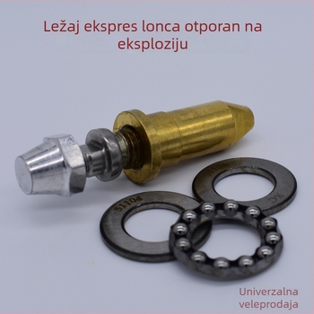 Set bakrenih ležajeva za tlak kuhalo: univerzalno bakreno kućište, bakreni ležaj, vijčani osovinu, brtvilo, pomični osov s čeličnom kuglom