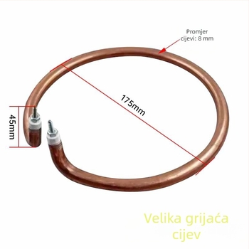 Višenamjenski grijni prsten za električni lonac i wok; bakrom obložena grijaća cijev – dodaci, veličine veliki, srednji i mali