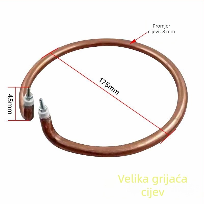 Višenamjenski grijni prsten za električni lonac i wok; bakrom obložena grijaća cijev – dodaci, veličine veliki, srednji i mali