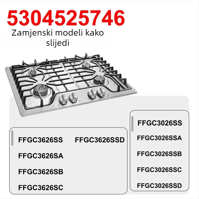 Unaprijeđena verzija 5304525746 – pribor za gumb prekidača plinskog kuhala, za roštilj i kuhinju