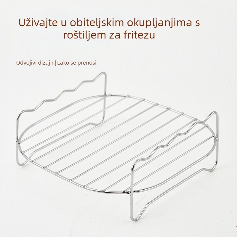 430 nehrđajući čelik, mreža za fritezu na zrak, dodaci za paru, ražnjići za roštilj i okrugla rešetka za tost i kruh