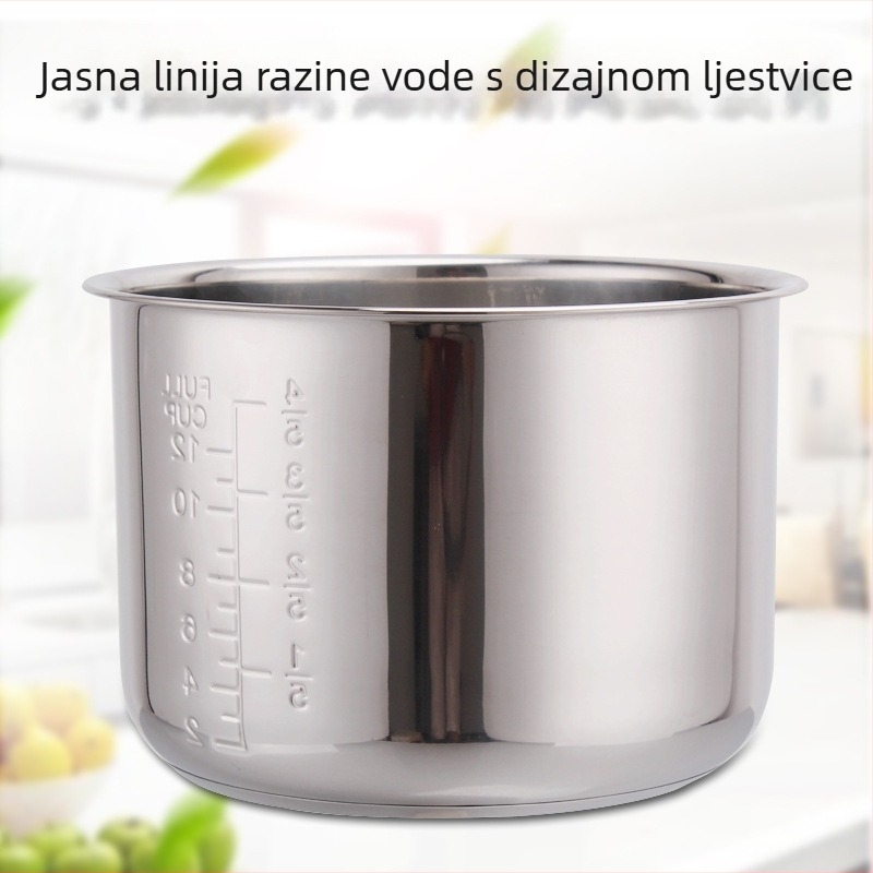 Nehrđajući čelični unutarnji liner za rižarice 4L/5L/6L, 201 nehrđajući čelik, otporan na hrđu