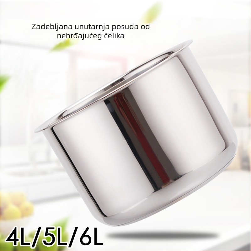Nehrđajući čelični unutarnji liner za rižarice 4L/5L/6L, 201 nehrđajući čelik, otporan na hrđu