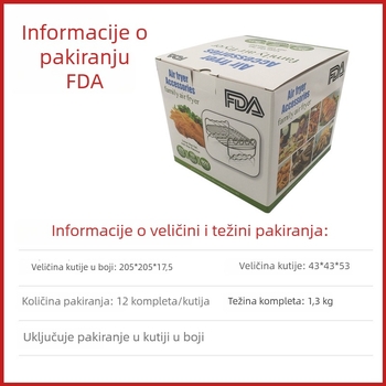 Set dodatne opreme za air fryer, 7/8 inča, 12 komada kalupa za kolače i alata za pečenje, tava za pizzu