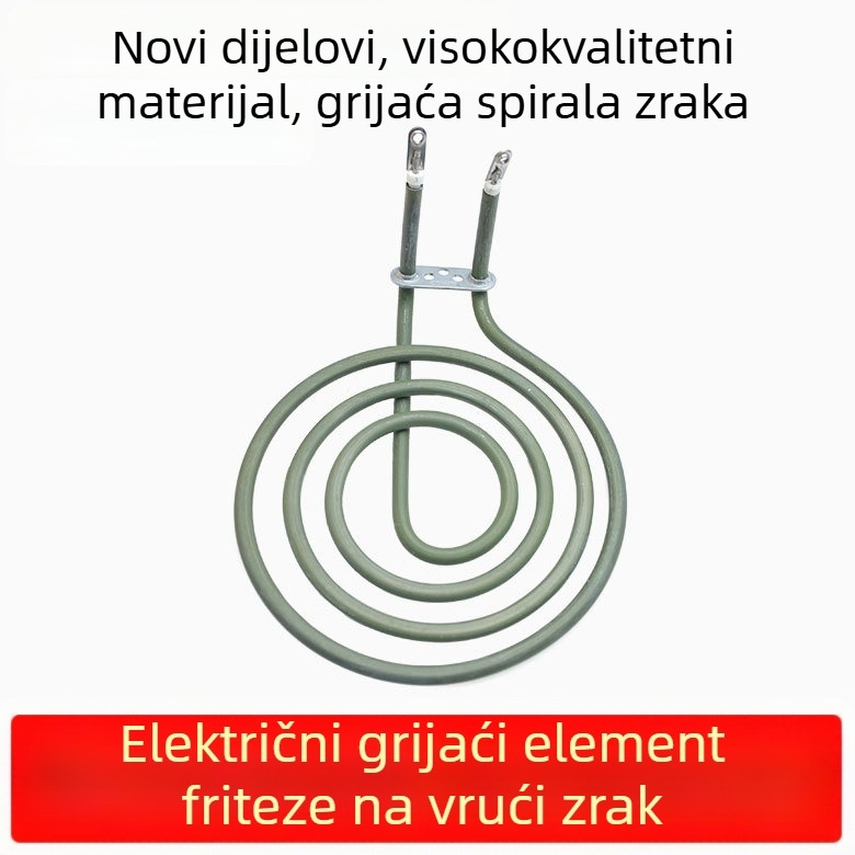 Električna grijna cijev za fritu zraka – četiri zavojnice, grijni element, dodatak