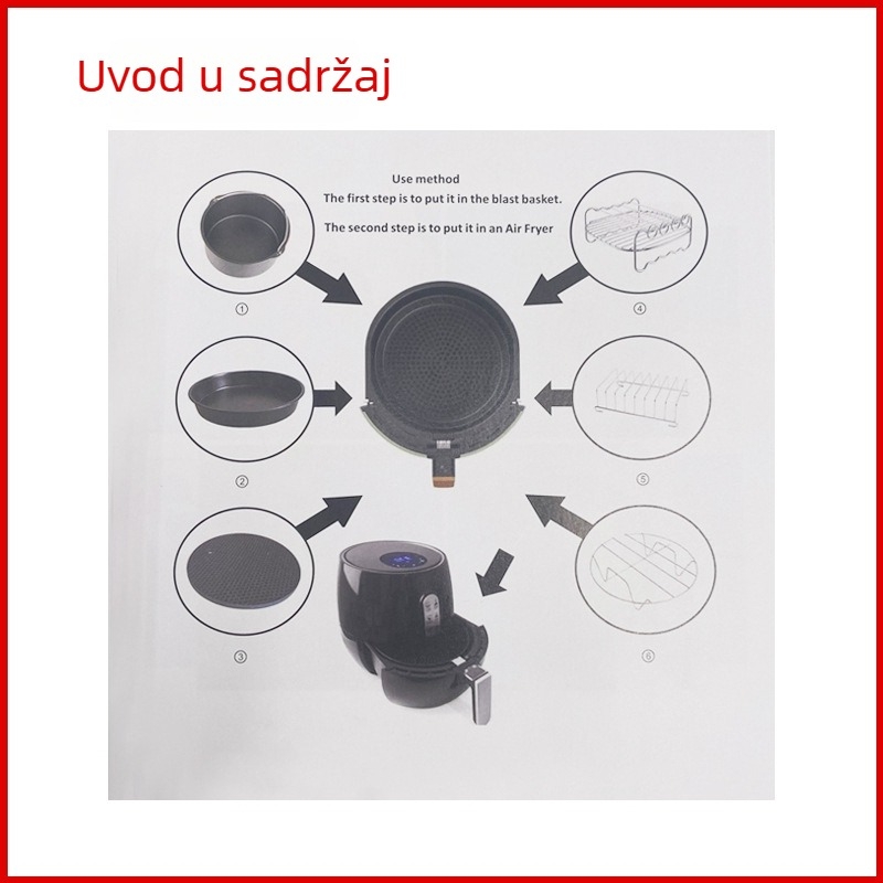 Knjiga recepata za pribor za air fryer (englesko izdanje)
